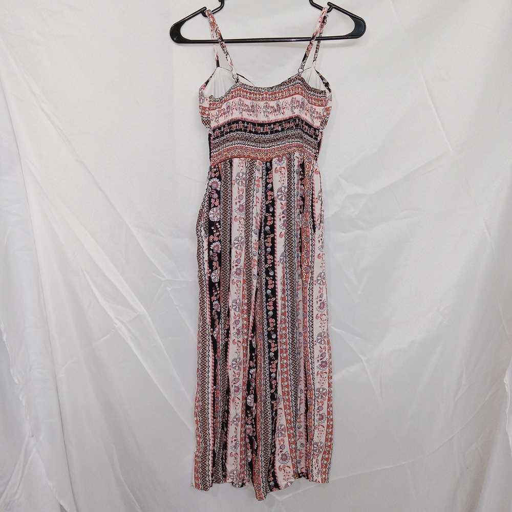 Lily Rose Floral Boho Cropped Jumpsuit Romper Womens Size XS - Picture 7 of 16